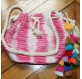 Sac tissu corde et pompon