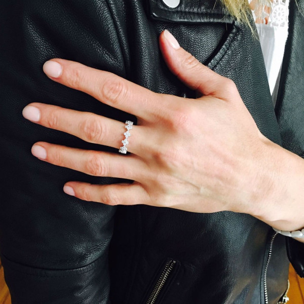 Bague 3/4 alliance Tèfle griffes