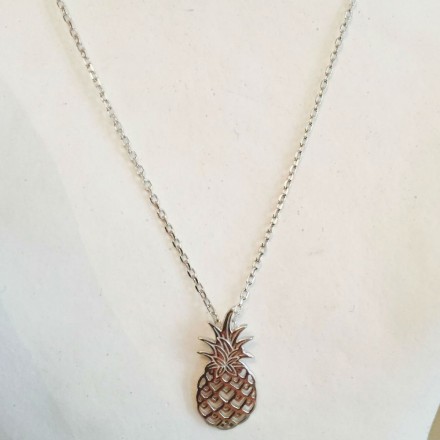 Coller ananas argent
