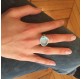 Bague Triangle Topaze bleue