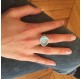 Bague Triangle Topaze bleue