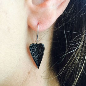 Boucles d'oreilles black heart