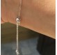 Bracelet plume chaîne coulissante